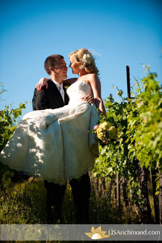 Chris and Karissa are married at Avio Vineyards