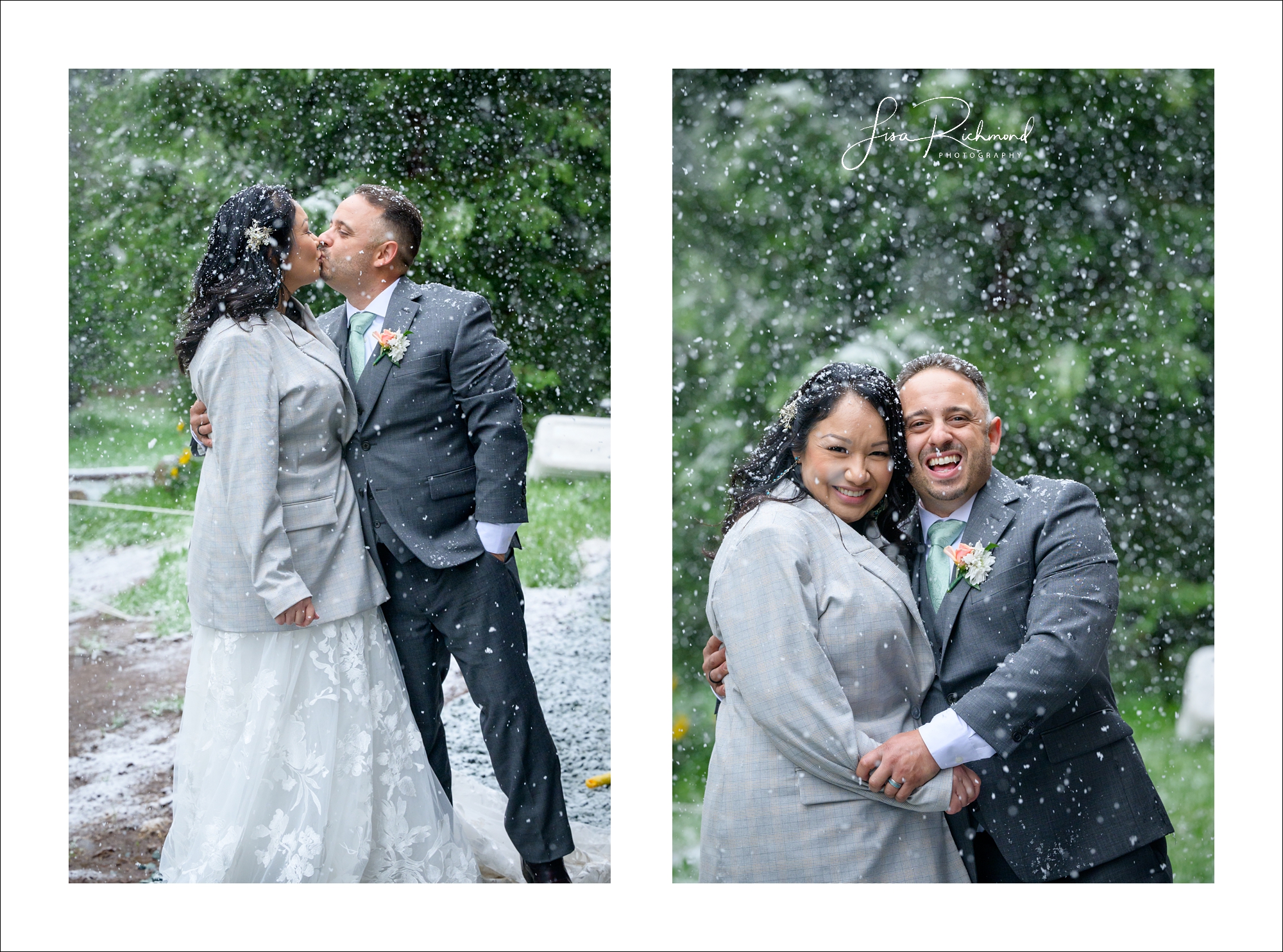 Evelyn and Derrick- it always snows on the dogwoods&#8230;