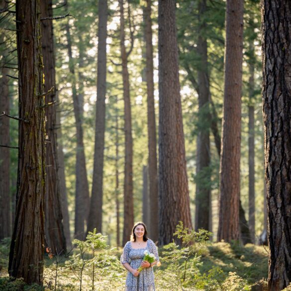 High School senior sessions at Sly Park Lake, Class of 2024, in the trees