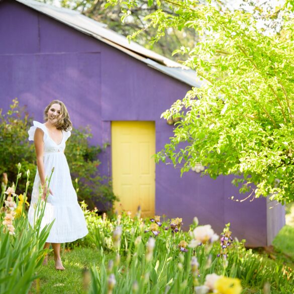 High School senior sessions at High Sierra Iris Gardens, Class of 2024