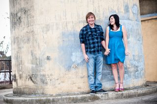 A cute young couple enjoying each other and their engagement session with Lisa Richmond Photography in Sacramento, CA